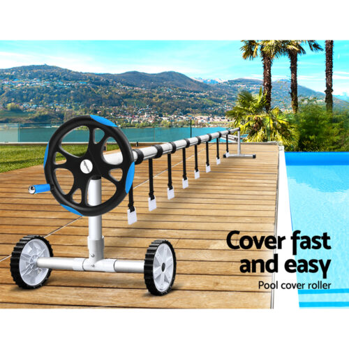 Aquabuddy Pool Cover Roller 5.5m Adjustable Swimming Pool Solar Blanket Reel Blue - Image 5