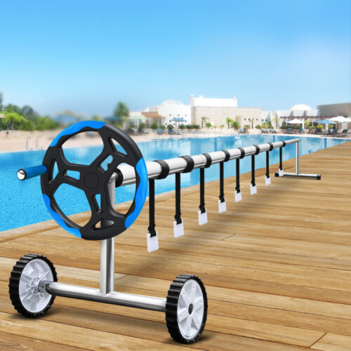 Aquabuddy Pool Cover Roller 5.5m Adjustable Swimming Pool Solar Blanket Reel Blue - Image 7
