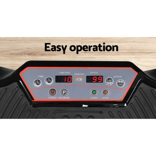 Everfit Vibration Machine Platform Vibrator Resistance Rope Home Fitness Black - Image 6