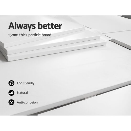 Artiss Bookshelf Set of 3 - VENA White - Image 6