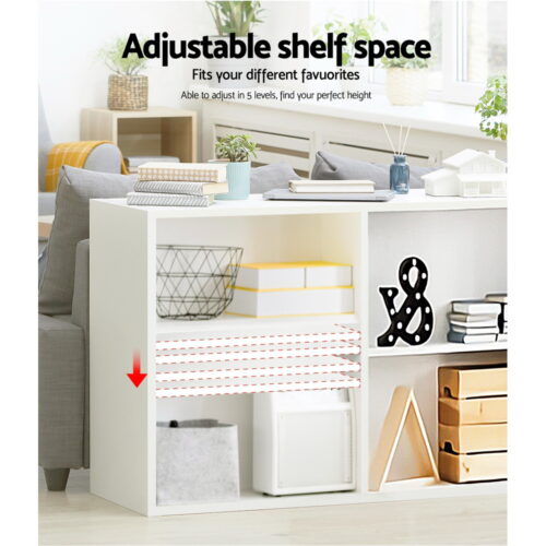 Artiss Bookshelf Set of 3 - VENA White - Image 7