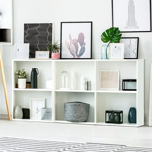 Artiss Bookshelf Set of 3 - VENA White - Image 8