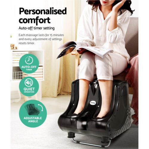 Livemor Foot Massager Massagers Shiatsu Electric Roller Ankle Calf Leg Kneading Black - Image 7