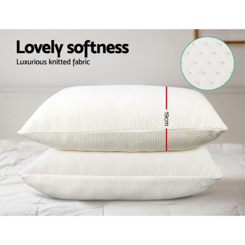 Giselle Bedding Memory Foam Pillow 19cm Thick Twin Pack - Image 4