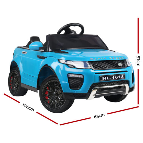 Rigo Kids Electric Ride On Car SUV Range Rover-inspired Toy Cars Remote 12V Blue - Image 3