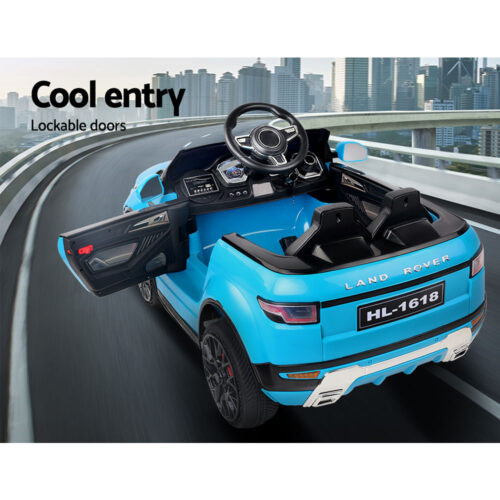 Rigo Kids Electric Ride On Car SUV Range Rover-inspired Toy Cars Remote 12V Blue - Image 12