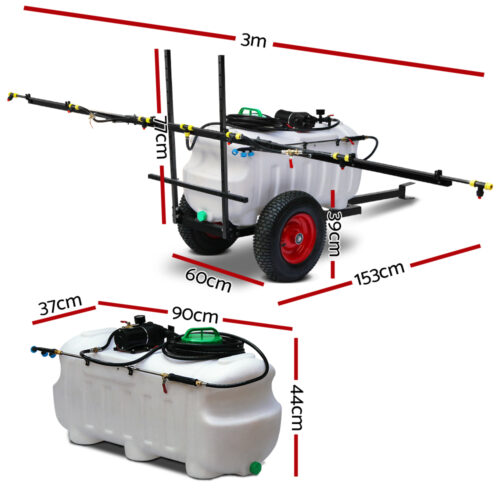 Giantz Weed Sprayer 100L Trailer 3M Boom Garden Spray - Image 3