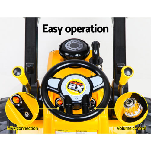 Rigo Kids Electric Ride On Car Bulldozer Digger Loader Remote 6V Yellow - Image 10