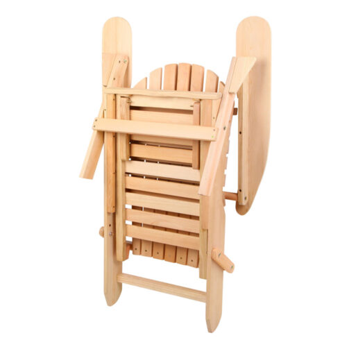 Gardeon Adirondack Outdoor Chairs Wooden Sun Lounge Patio Furniture Garden Natural - Image 6
