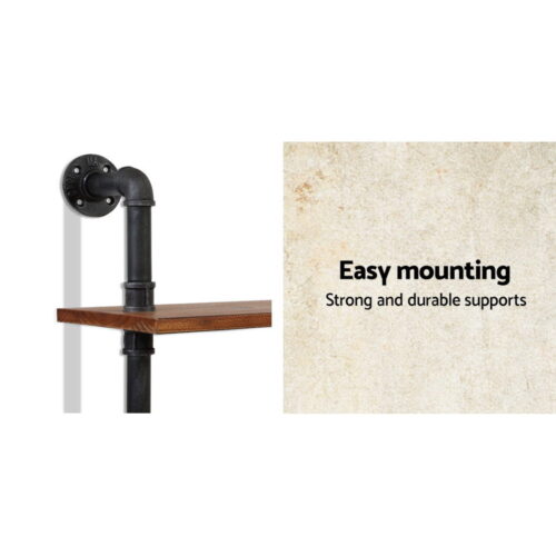 Artiss Floating DIY Pipe Shelf 3 Tiers - IONA - Image 7