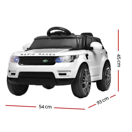 Rigo Kids Electric Ride On Car SUV Range Rover-inspired Cars Remote 12V White - Image 3