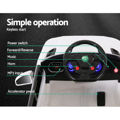 Rigo Kids Electric Ride On Car SUV Range Rover-inspired Cars Remote 12V White - Image 4