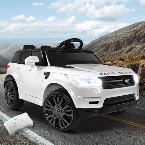 Rigo Kids Electric Ride On Car SUV Range Rover-inspired Cars Remote 12V White - Image 9