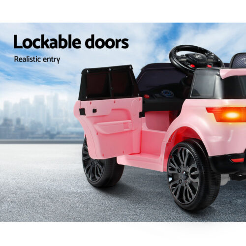Rigo Ride On Car Kids Electric Ride On Cars SUV Remote 12V Pink - Image 11