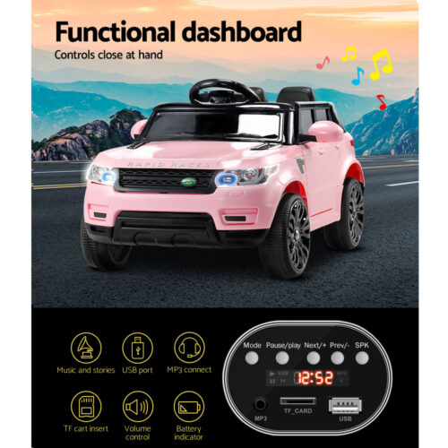 Rigo Ride On Car Kids Electric Ride On Cars SUV Remote 12V Pink - Image 12