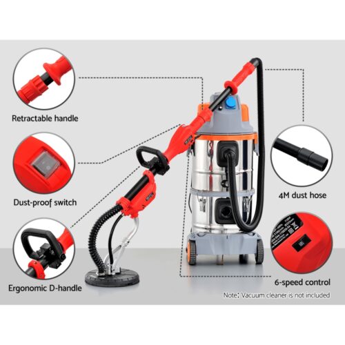 Giantz 800W Drywall Sander Plaster Wall Board Dust - Image 6