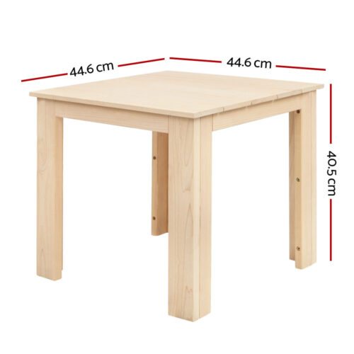 Gardeon Coffee Side Table Wooden Desk Outdoor Furniture Camping Garden Natural - Image 3