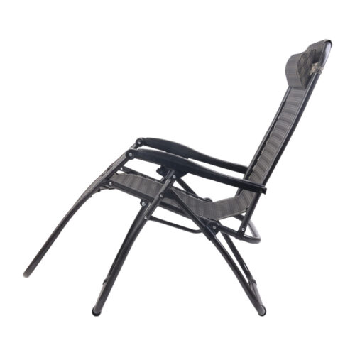 Gardeon Zero Gravity Chair Folding Outdoor Recliner Adjustable Sun Lounge Camping Grey - Image 5