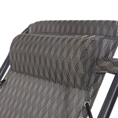 Gardeon Zero Gravity Chair Folding Outdoor Recliner Adjustable Sun Lounge Camping Grey - Image 8