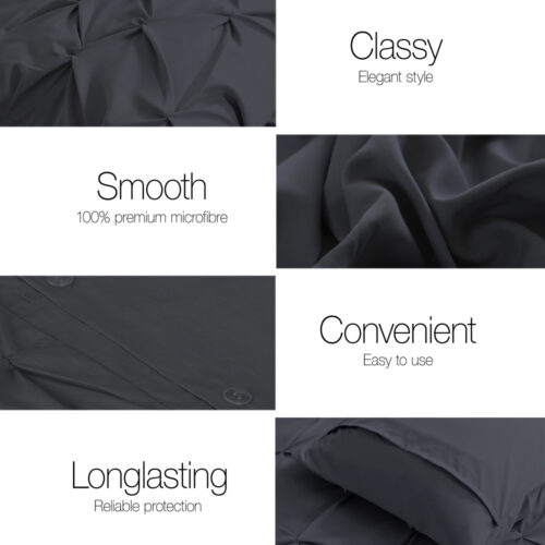 Giselle Bedding Quilt Cover Set Diamond Black Super King - Image 5