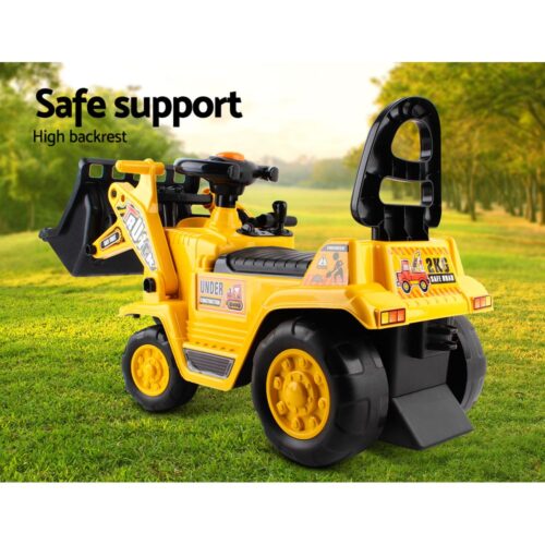Keezi Ride On Car Toys Kids Excavator Bulldozer Sandpit Digger Car Pretend Play - Image 5