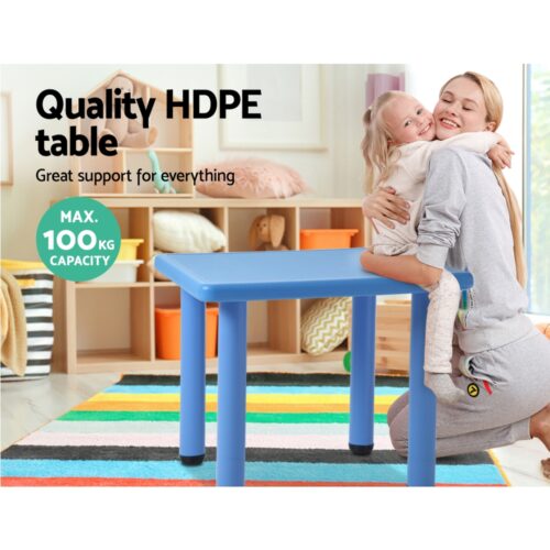 Keezi Kids Table Plastic Square Activity Study Desk 60X60CM - Image 5