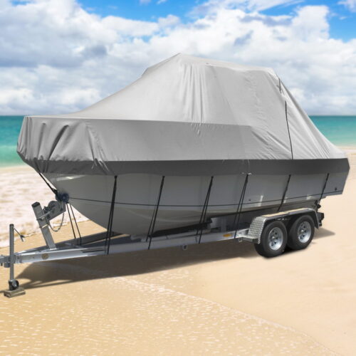 Seamanship Boat Cover 25-27ft Trailerable Jumbo Marine 600D Heavy Duty Grey - Image 9