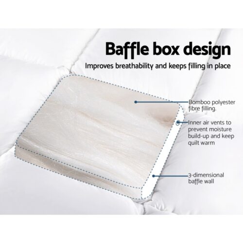 Giselle Bedding Mattress Topper Pillowtop Bamboo Single - Image 5