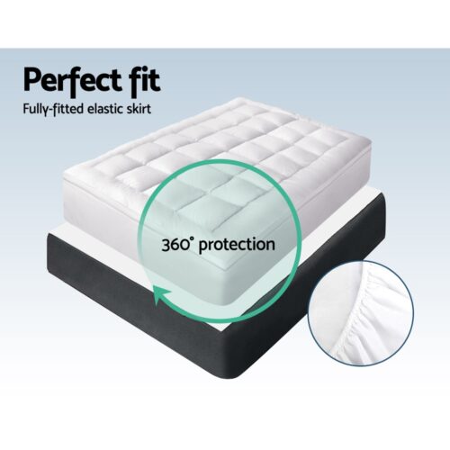 Giselle Bedding Mattress Topper Pillowtop Bamboo Single - Image 6