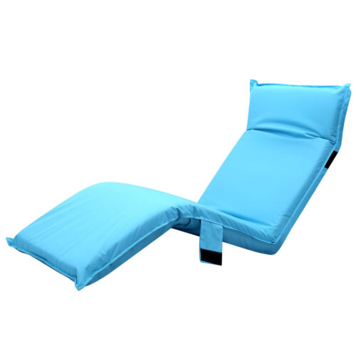 Artiss Floor Lounge Sofa Camping Chair Blue - Image 2