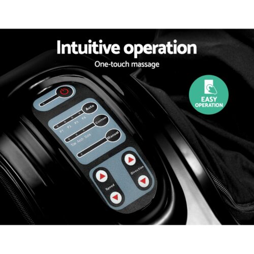 Livemor Foot Massager Shiatsu Massagers Electric Remote Roller Kneading Black - Image 6