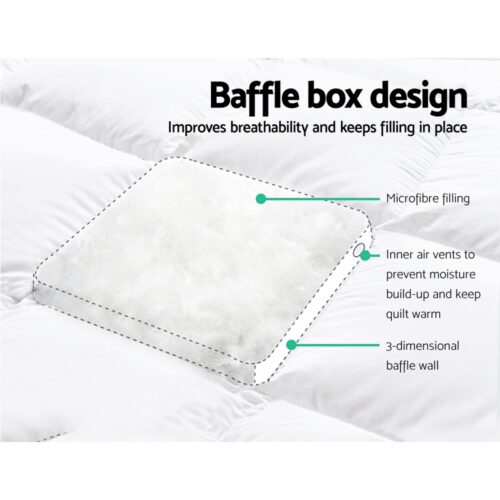 Giselle Bedding Mattress Topper Pillowtop Protector Pad Double - Image 5