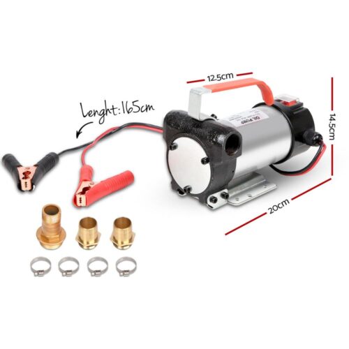 Giantz 12V Diesel Transfer Pump Extractor Oil Fuel Electric Bowser Auto Display - Image 3