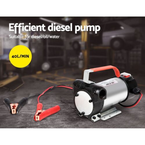 Giantz 12V Diesel Transfer Pump Extractor Oil Fuel Electric Bowser Auto Display - Image 4