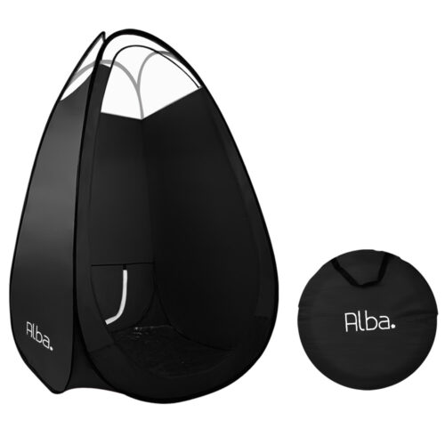 Portable Pop Up Tanning Tent - Black - Image 2