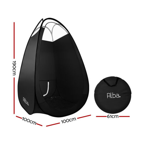 Portable Pop Up Tanning Tent - Black - Image 3