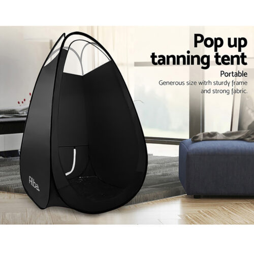 Portable Pop Up Tanning Tent - Black - Image 7