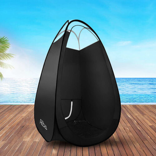 Portable Pop Up Tanning Tent - Black - Image 8