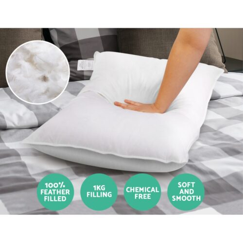 Giselle Bedding Duck Feather Down Pillow Twin Pack - Image 6