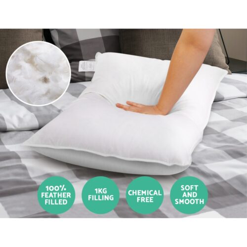 Giselle Bedding Goose Feather Down Pillow Twin Pack - Image 6