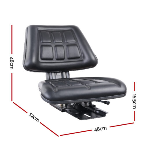 Giantz Tractor Seat Forklift Excavator Truck Universal Replacement PU Chair - Image 3