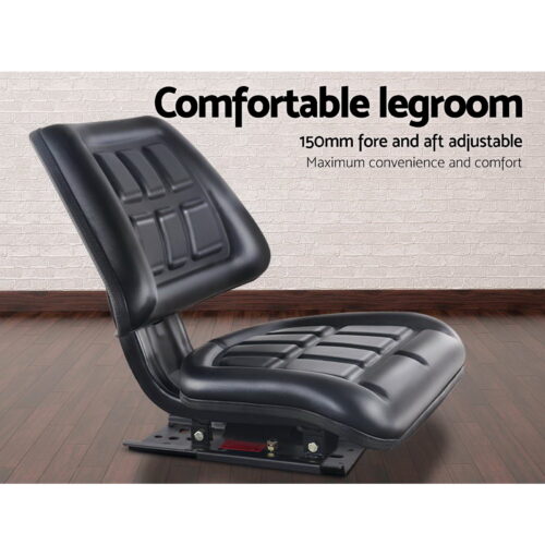 Giantz Tractor Seat Forklift Excavator Truck Universal Replacement PU Chair - Image 6