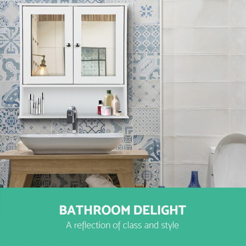 Artiss Bathroom Mirror Cabinet Storage Cupboard - Image 3