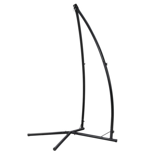 Gardeon Hammock Chair Steel Stand Outdoor Furniture Heavy Duty Black - Image 2