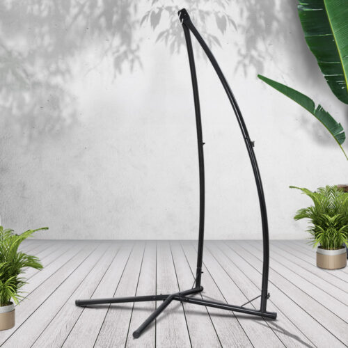 Gardeon Hammock Chair Steel Stand Outdoor Furniture Heavy Duty Black - Image 9