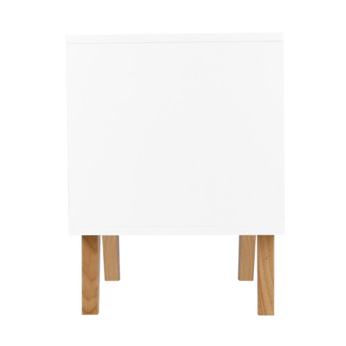 Artiss Bedside Table 2 Drawers - ANDERS White - Image 4