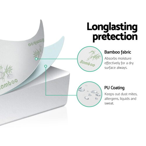 Giselle Bedding Mattress Protector Bamboo Queen - Image 6