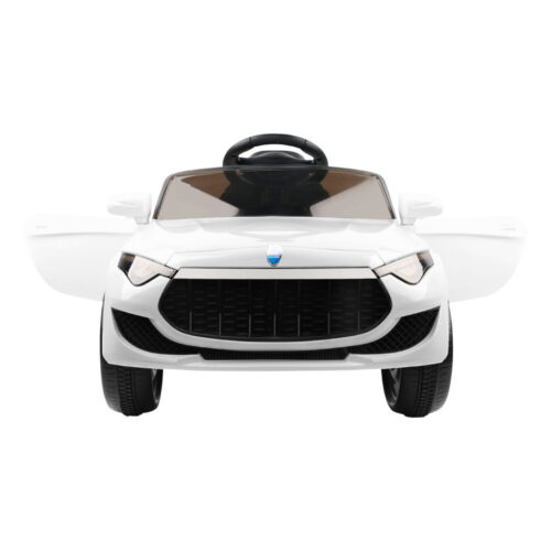 Rigo Kids Electric Ride On Car Cars Music Headlight Remote Control 12V White - Image 3