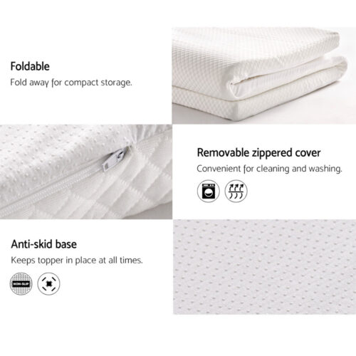 Giselle Bedding Memory Foam Mattress Topper 8cm Single - Image 7