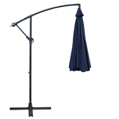 Instahut 3m Outdoor Umbrella Cantilever Garden Beach Patio Navy - Image 4